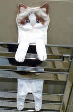 Cat Bathroom Hand Towel with