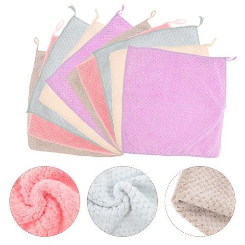 10pcs coral fleece hand - coral, towels