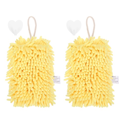Chenille hand towel with - hand,