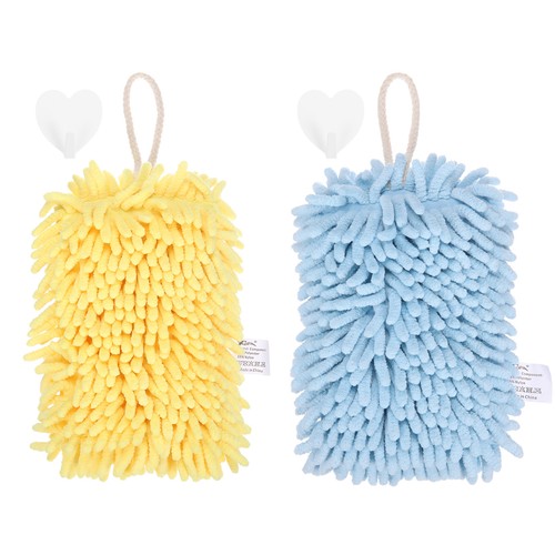 Chenille hand towel with - hand,