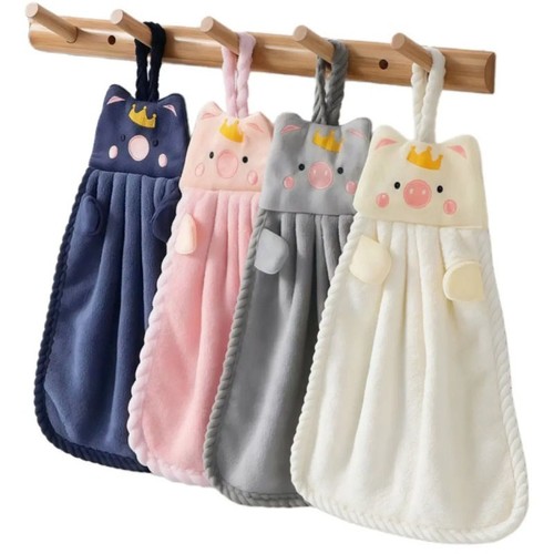4pcs hanging hand - towels, with
