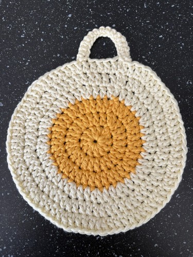 Hand crocheted round cotton - hand,