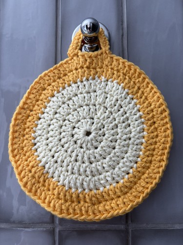 Hand crocheted round - crocheted, cotton