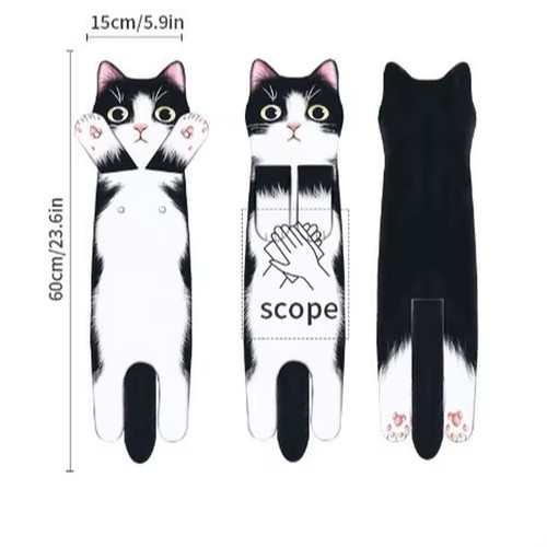 Funny cat hand towels kitchen - hand,