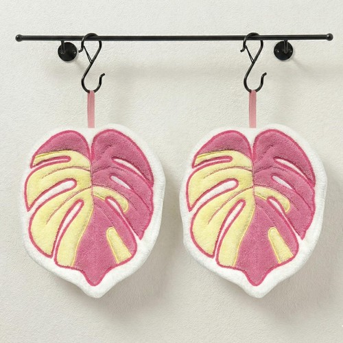 Pink monstera leaf hand - leaf,