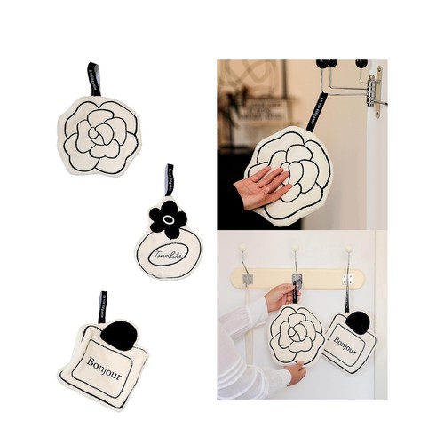 Hand towel with - hand, loops