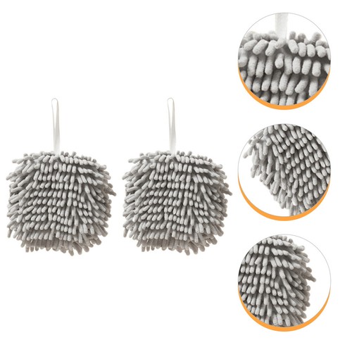Reusable grey chenille - chenille, hand