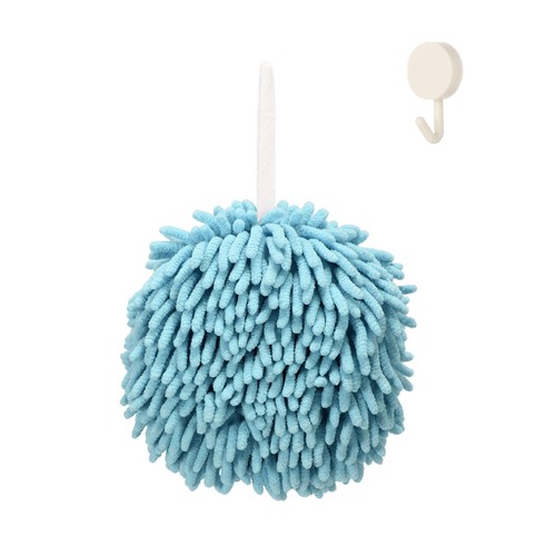 Fuzzy ball hand towel - fuzzy,